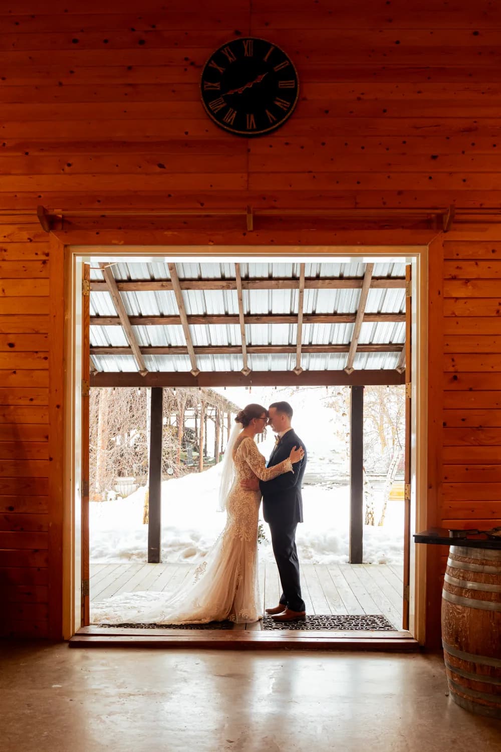 Wedding couple enjoying their special day