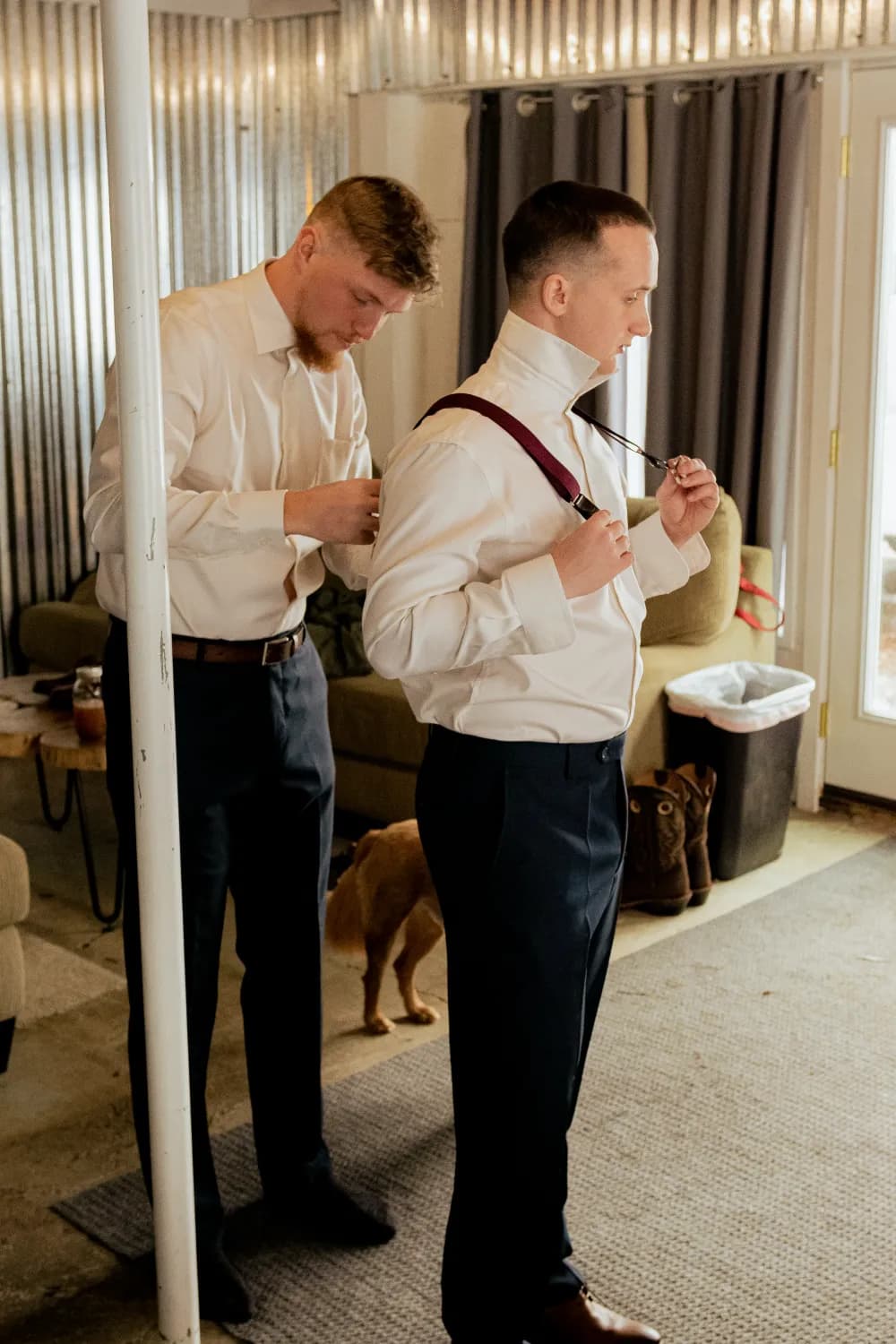 Elegant couple portrait at Mont Lamm venue