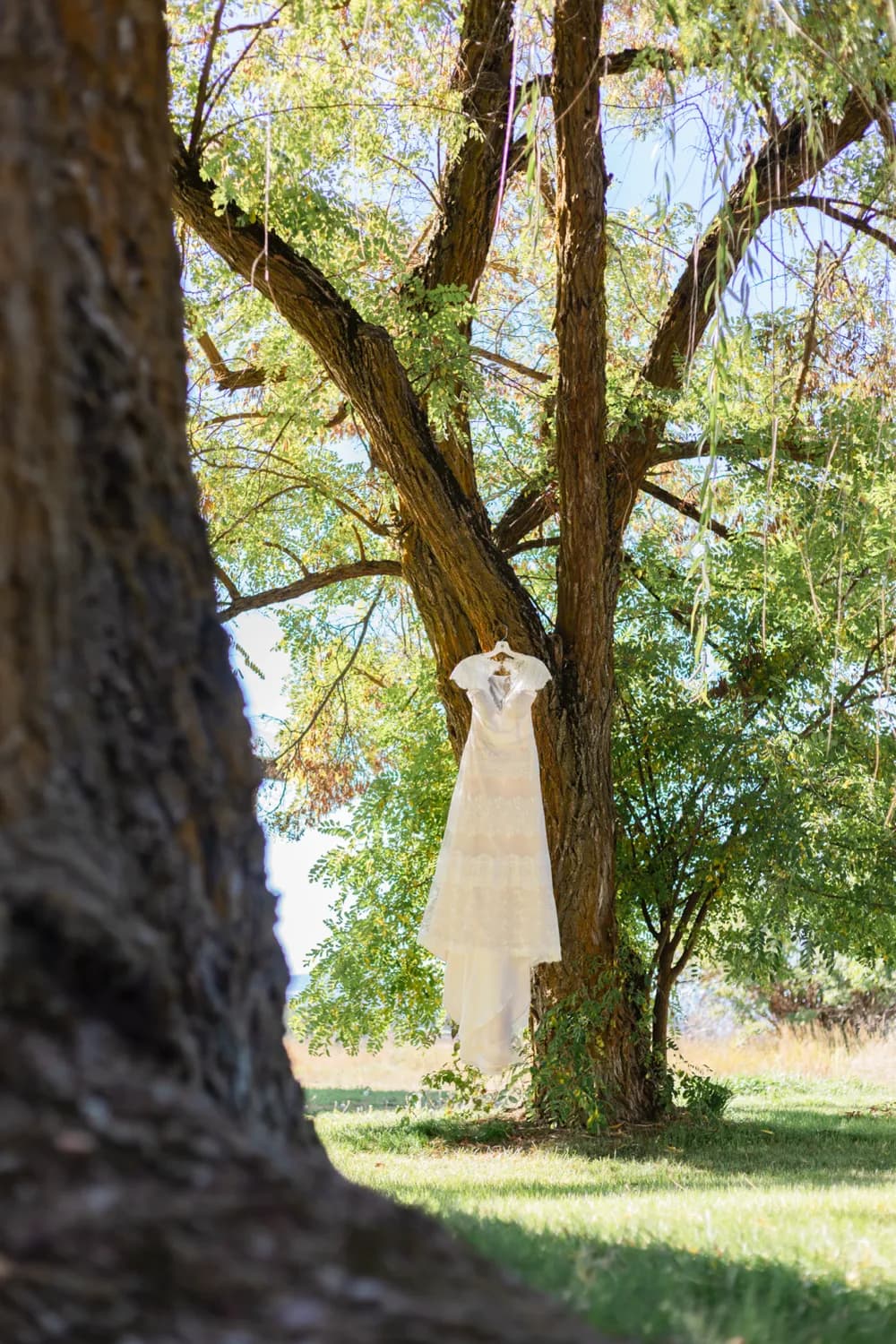 Joyful couple celebrating their wedding day
