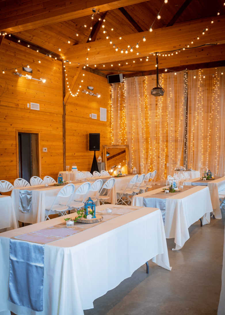 Interior shot of main indoor seating area for indoor gatherings