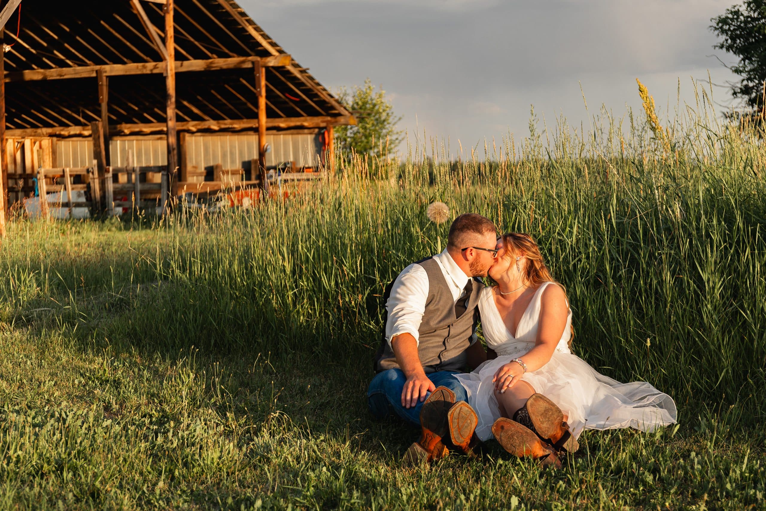 Reception setup showing outdoor area under tent
